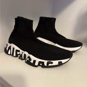 Balenciaga Black and White Sneakers